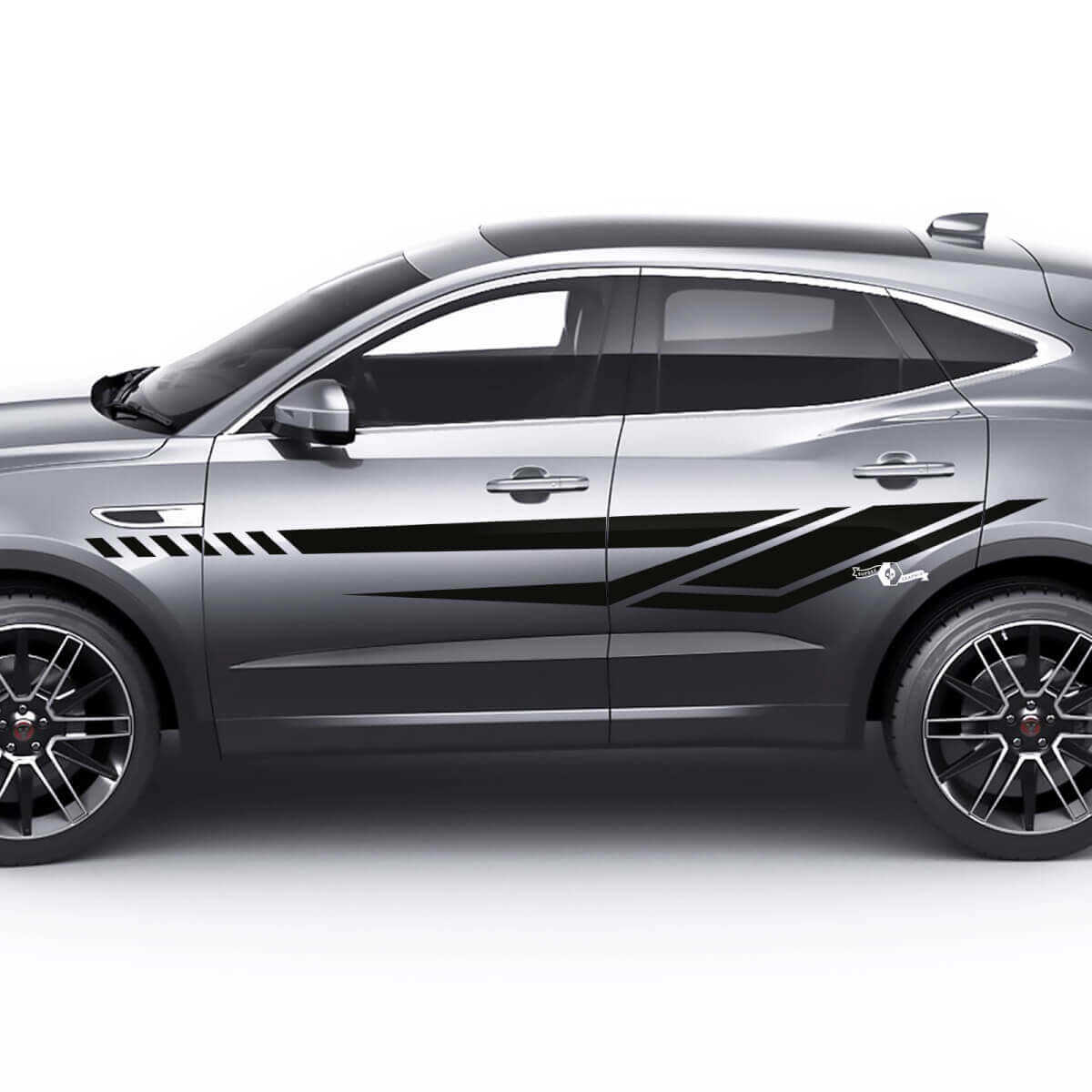 Jaguar E-Pace Strisce Grafiche Moderne per Portiere Laterali Adesivo Logo
