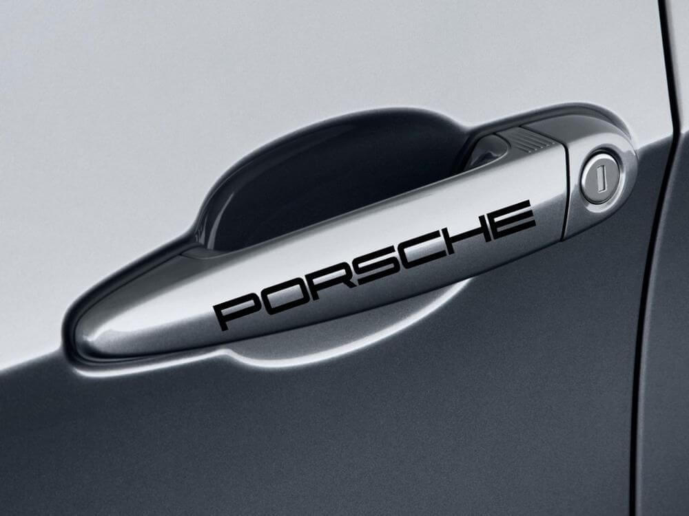 Set di Adesivi in Vinile per Maniglie Porta Porsche per Auto Porsche