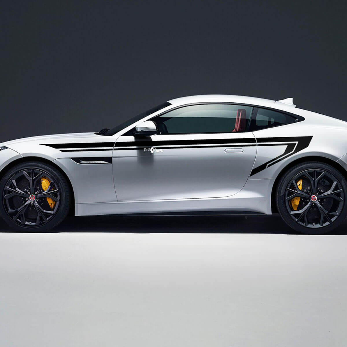 Adesivo Grafica Corse Laterale Striscia per Porte per Jaguar F-Type R