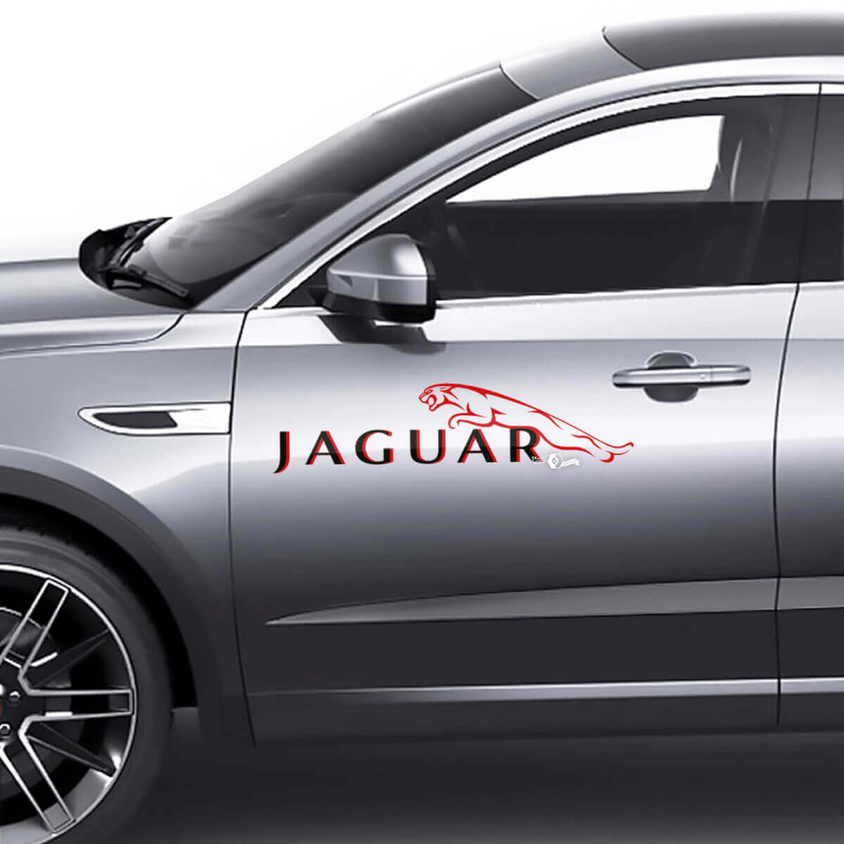Coppia Jaguar E-Pace Side Doors Logo Decal Decal Logo Sticker 2 colori
