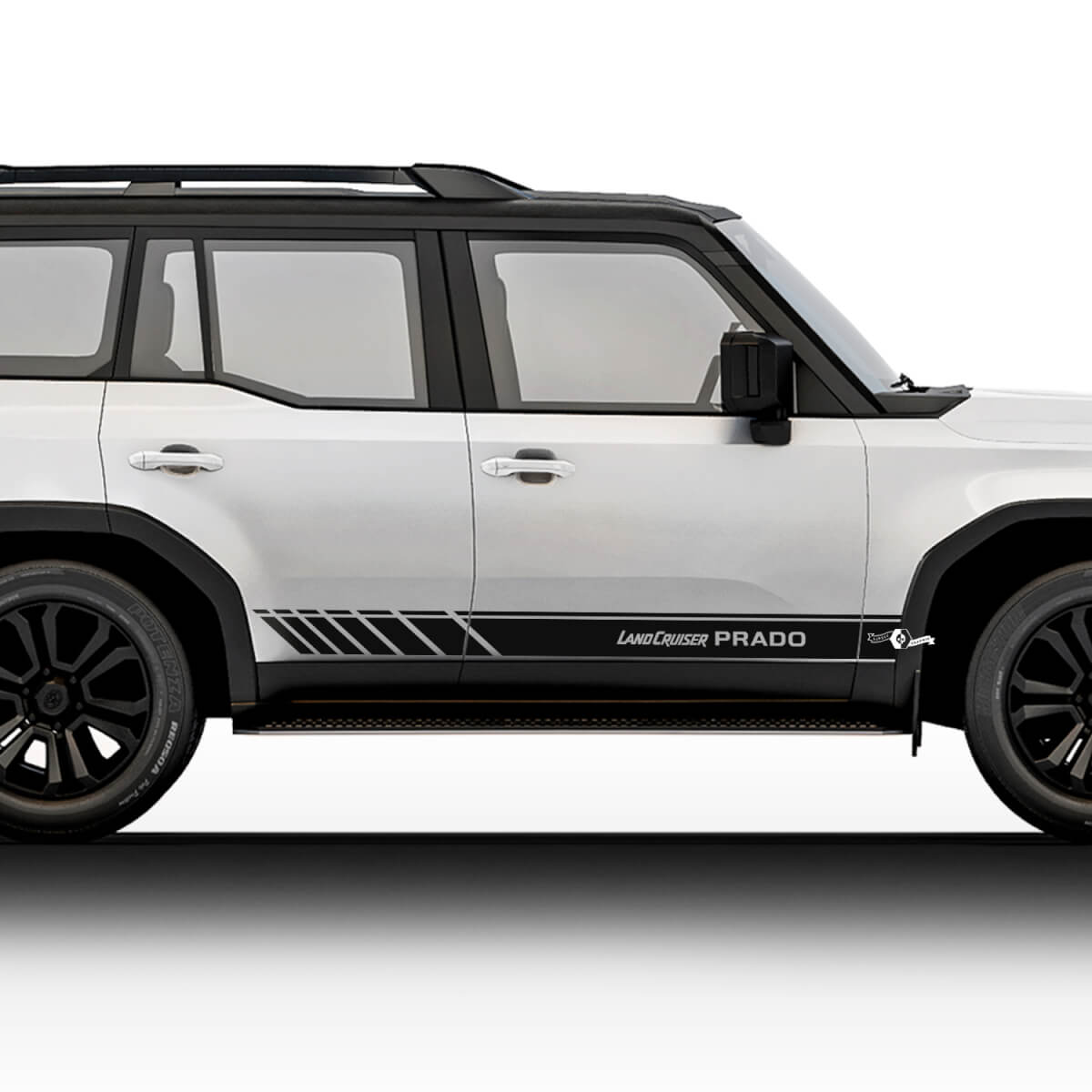 2024 Toyota Land Cruiser Prado Side Racing Decalcomanie Kit di decalcomanie grafiche a strisce in vinile
