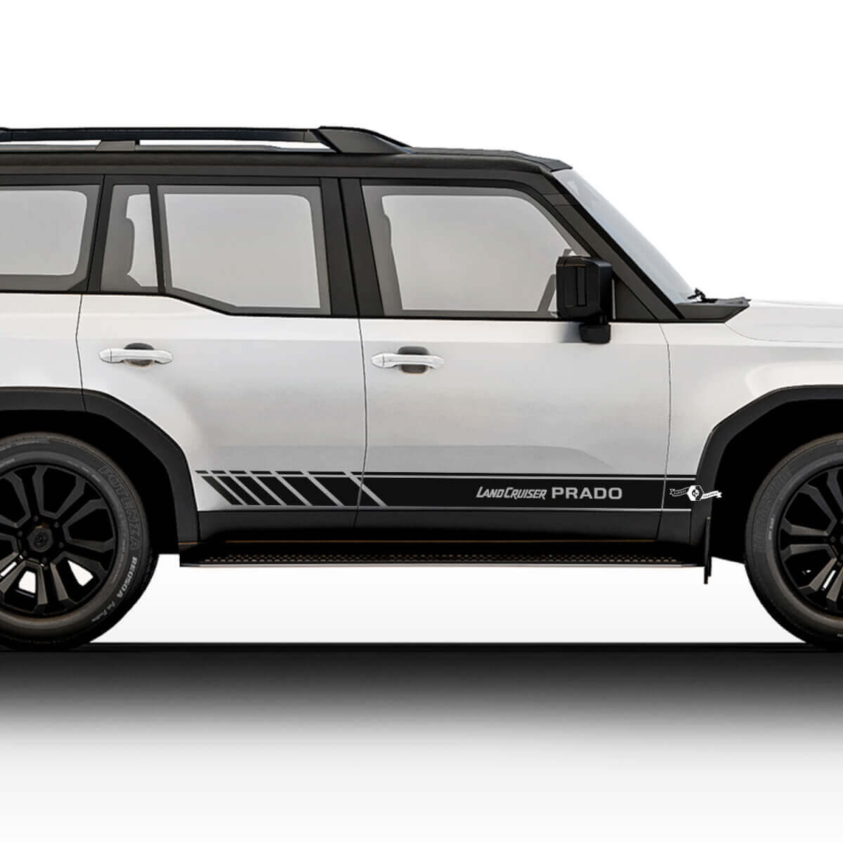 Kit adesivi laterali da corsa in vinile per Toyota Land Cruiser Prado 2024
