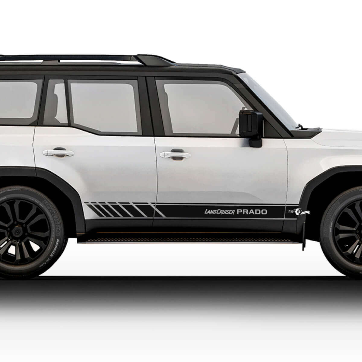 Kit adesivi laterali da corsa in vinile per Toyota Land Cruiser Prado 2024
