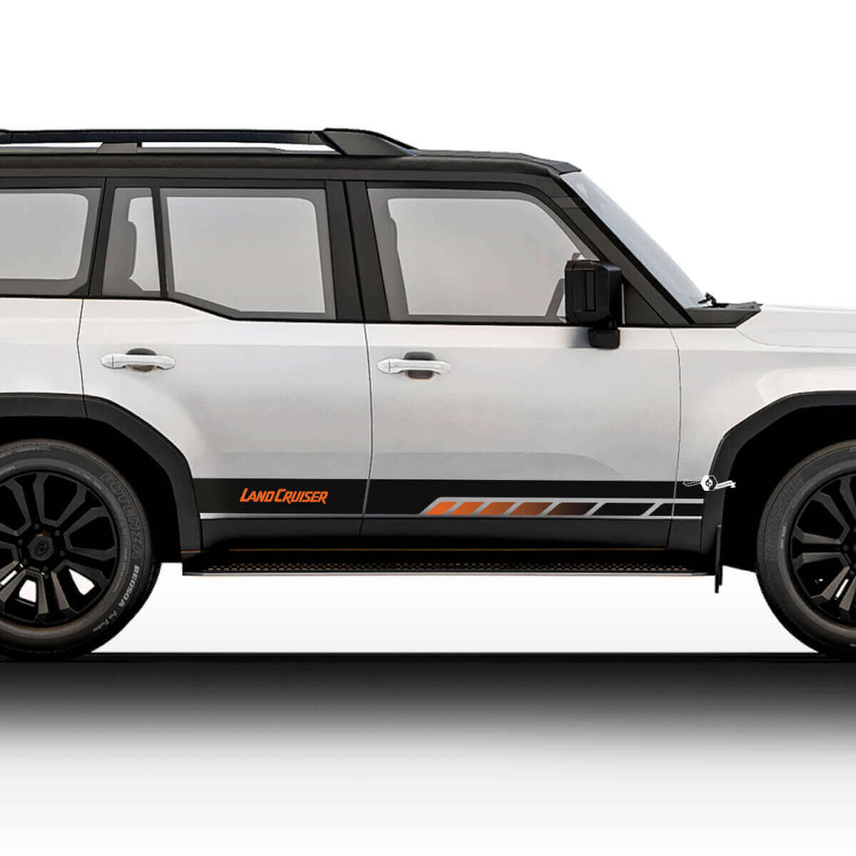 Adesivi in vinile con scritte Vintage Stripes Kit di decalcomanie per Toyota Land Cruiser