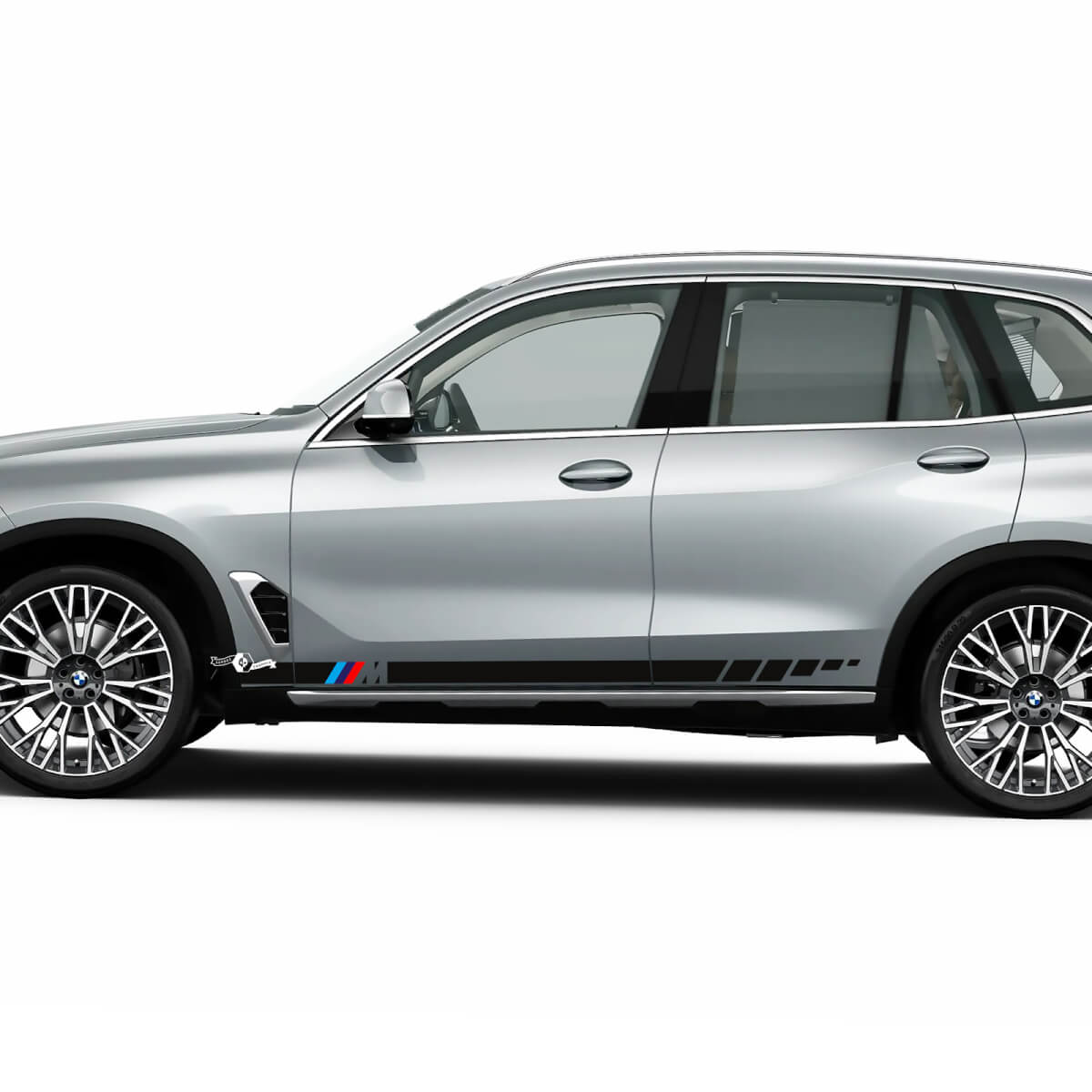 Accenti M strisce logo per BMW G05 adesivo decalcomania in vinile per porte laterali
