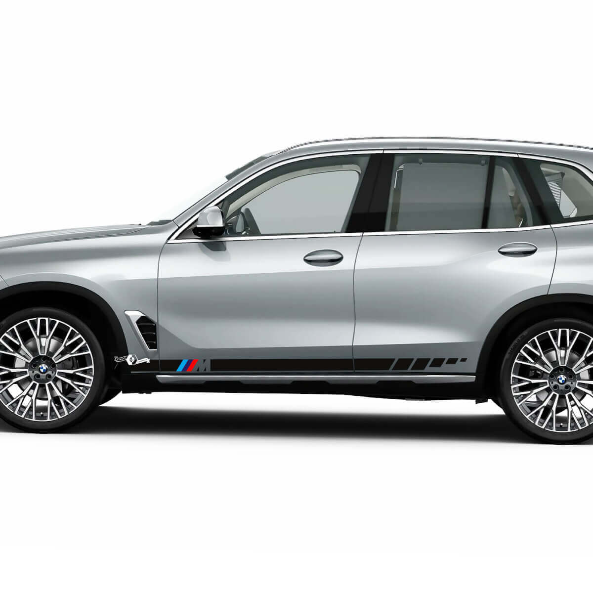 Accenti M strisce logo per BMW G05 adesivo decalcomania in vinile per porte laterali
