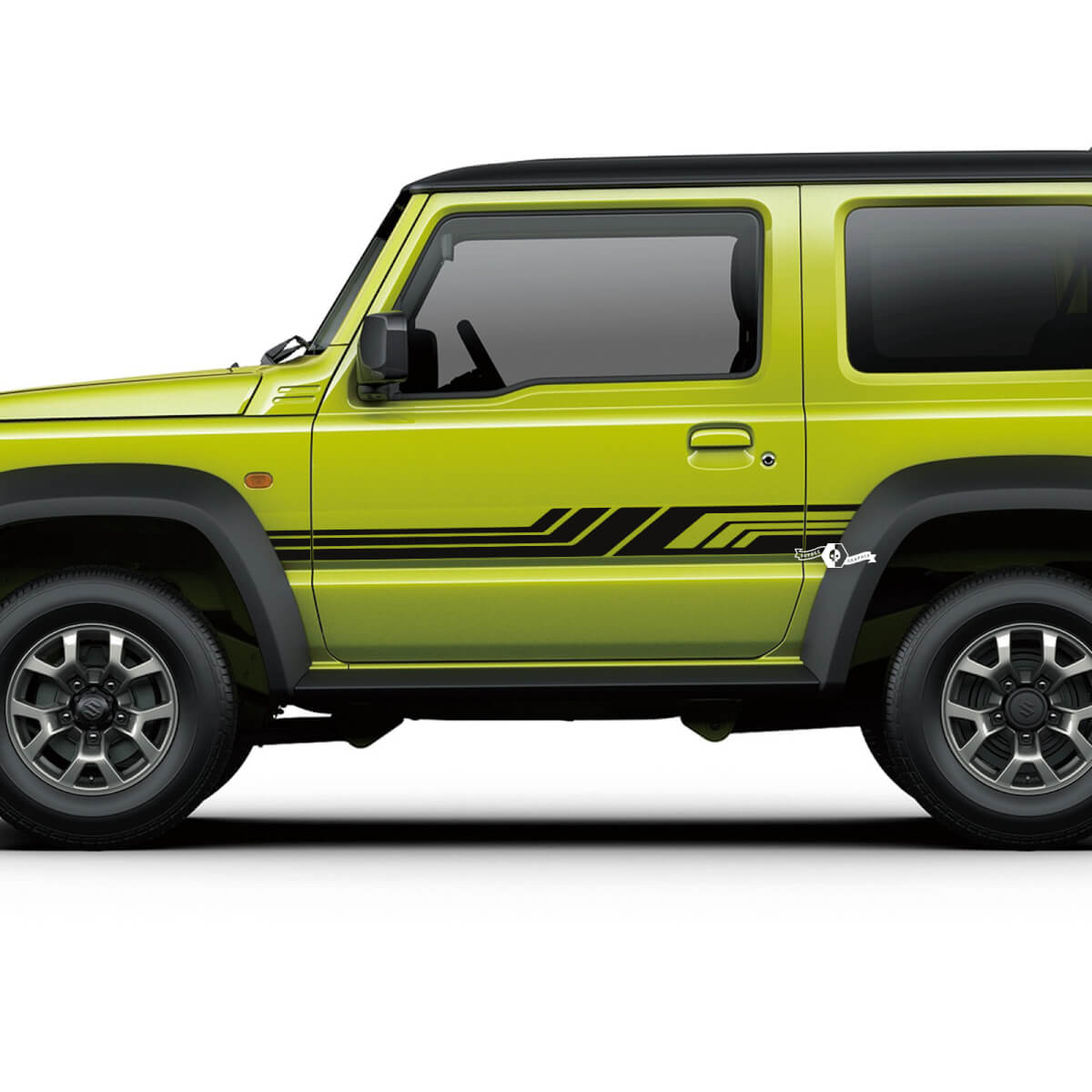 Coppia adesivi con decalcomanie grafiche Suzuki JIMNY per porte laterali
