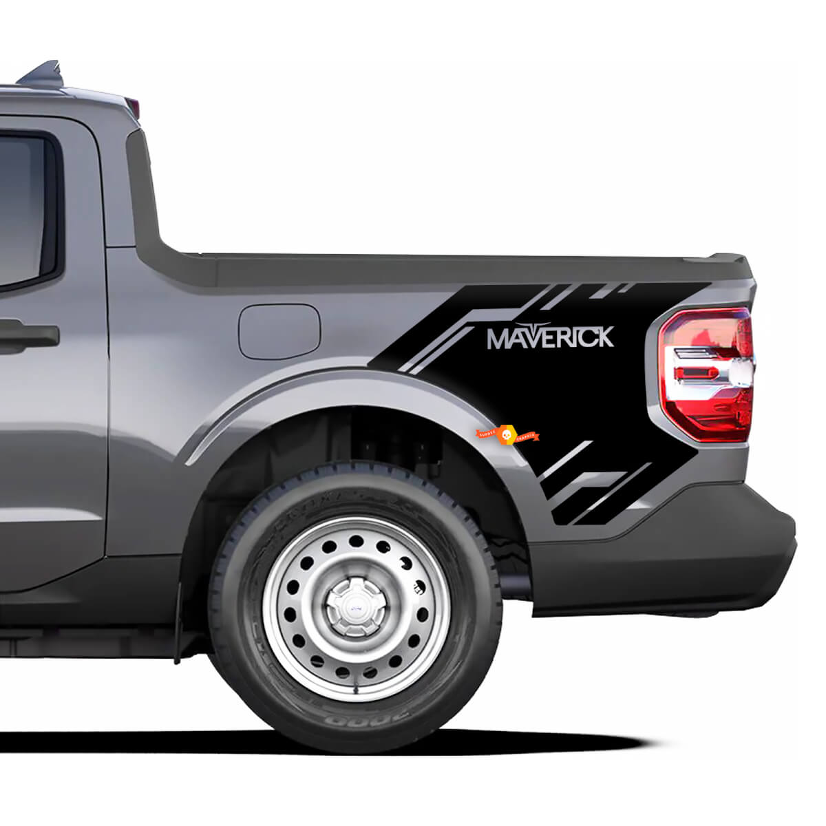 Coppia di adesivi per decalcomanie con logo in vinile Ford Maverick dal 2022 in poi, per letto laterale
