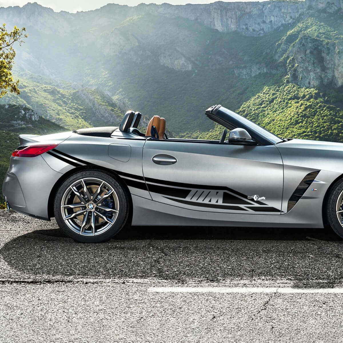 Adesivo decalcomania in vinile BMW Z4 con logo tribale per porta laterale
