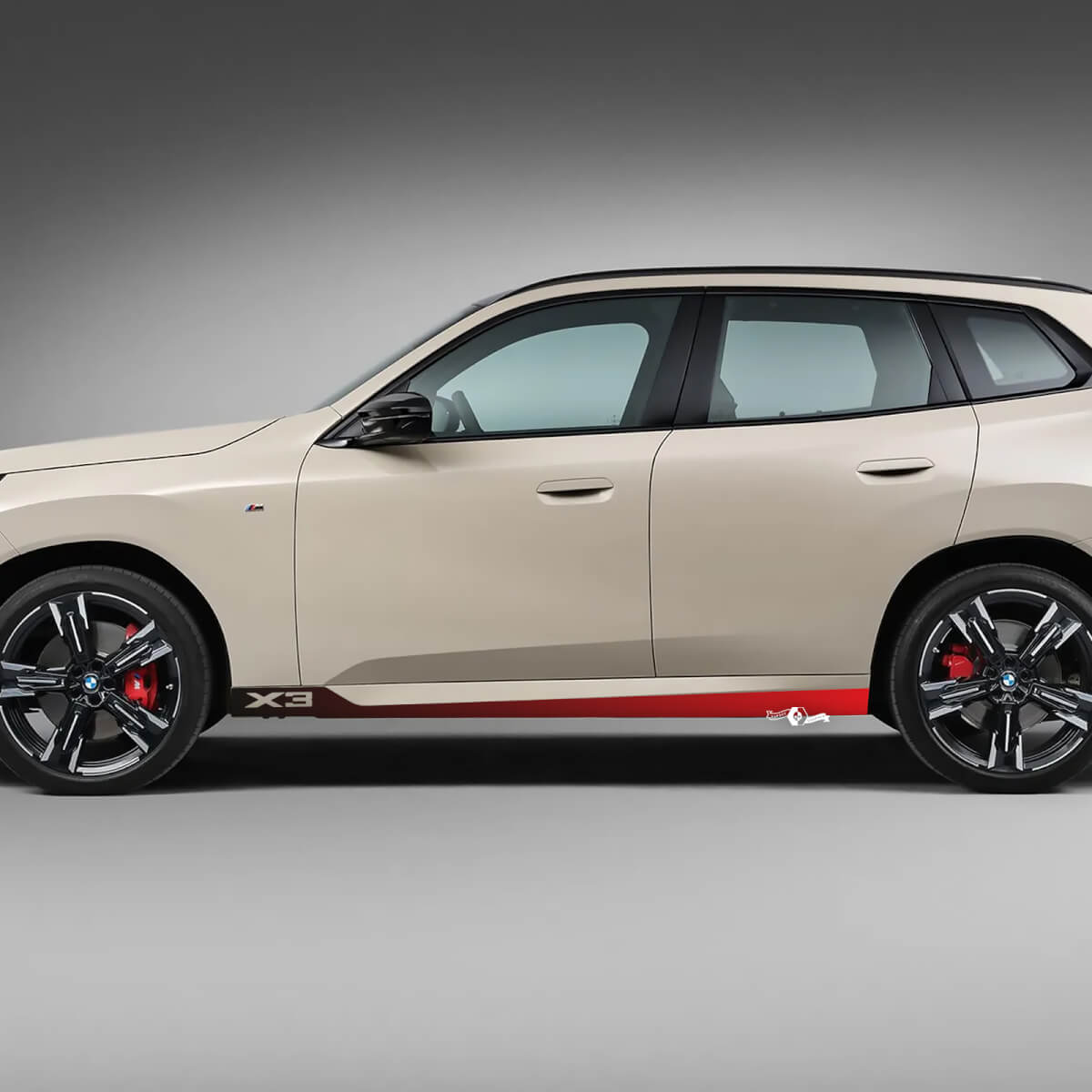 Vinile adesivo per decalcomania di colore sfumato per porte laterali con logo BMW X3 G01 F25
