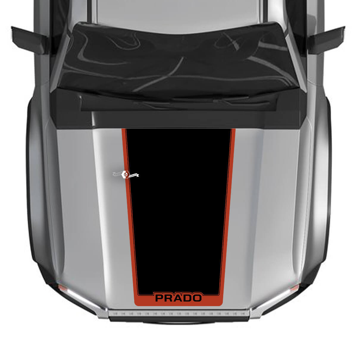 2024 Toyota Land Cruiser Prado Decalcomanie per cofano Decalcomanie grafiche in vinile 2 colori
