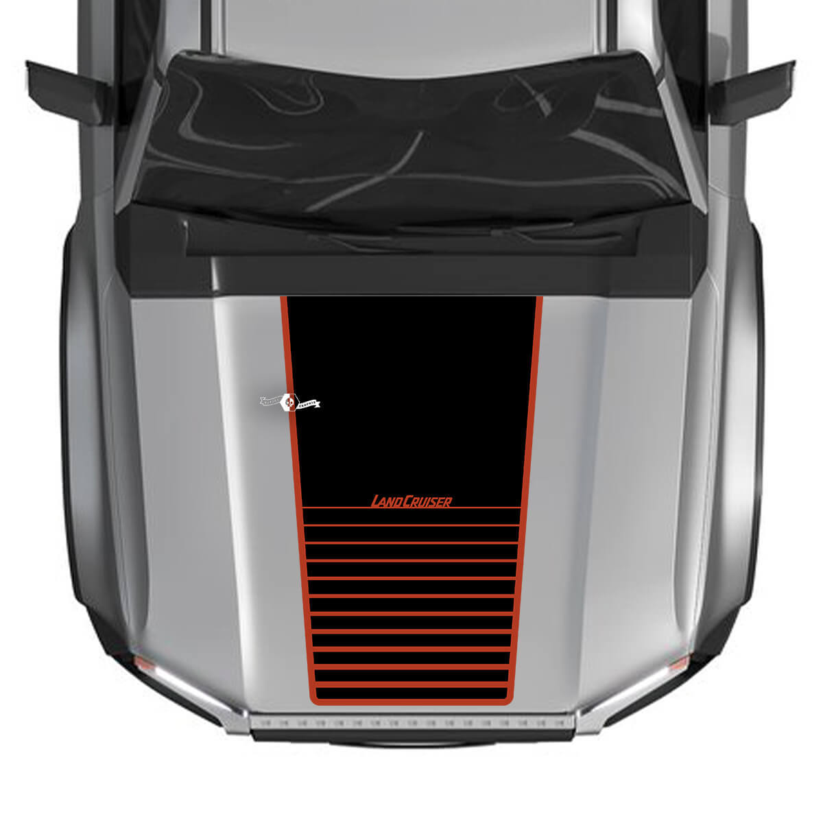 2024 Toyota Land Cruiser Prado Hood Strobe Decalcomanie Decalcomanie grafiche in vinile 2 colori
