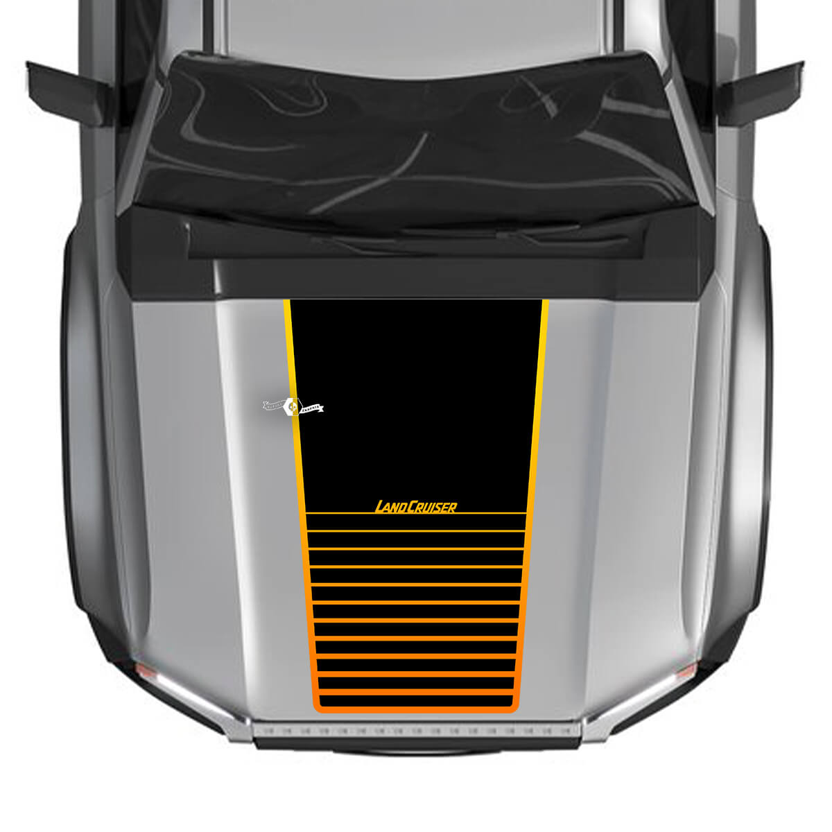 2024 Toyota Land Cruiser Prado Hood Strobe Adesivi Decalcomanie Vinile Adesivi grafici Decalcomanie 3 colori sfumati
