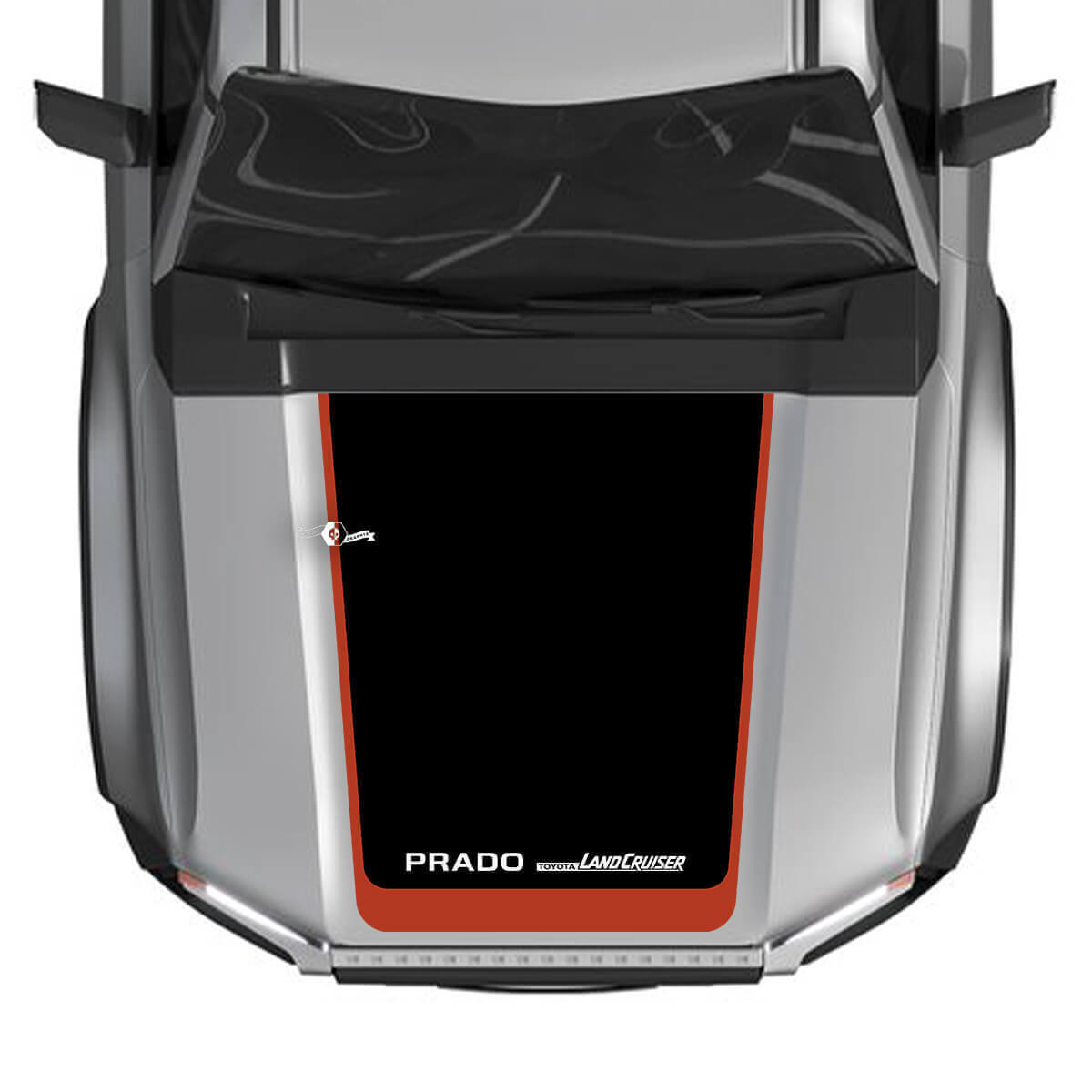 Grande Adesivo in Vinile per Cofano Kit Grafico a 3 Colori per Toyota Land Cruiser Prado 2024