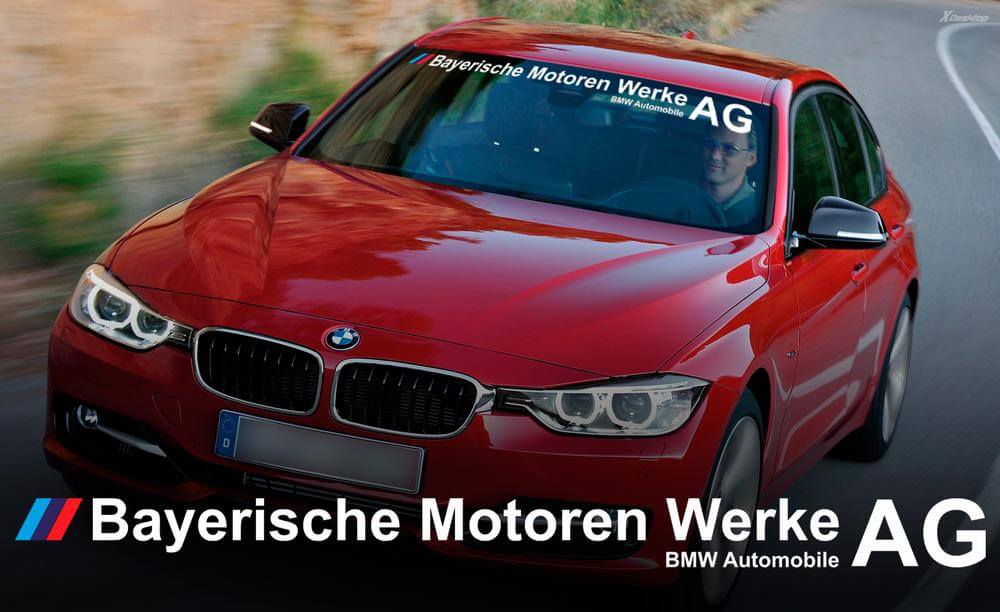 Bayerische Motoren Werke AG Adesivo in Vinile per Parabrezza per BMW