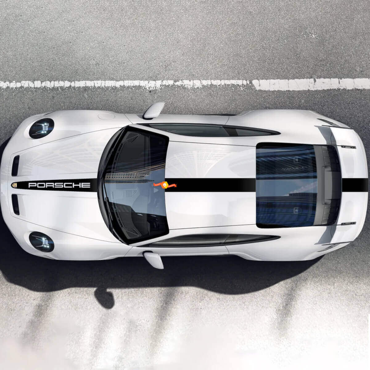 Kit di Adesivi Strisce Laterali Stile Racing per Porsche 911 GT3