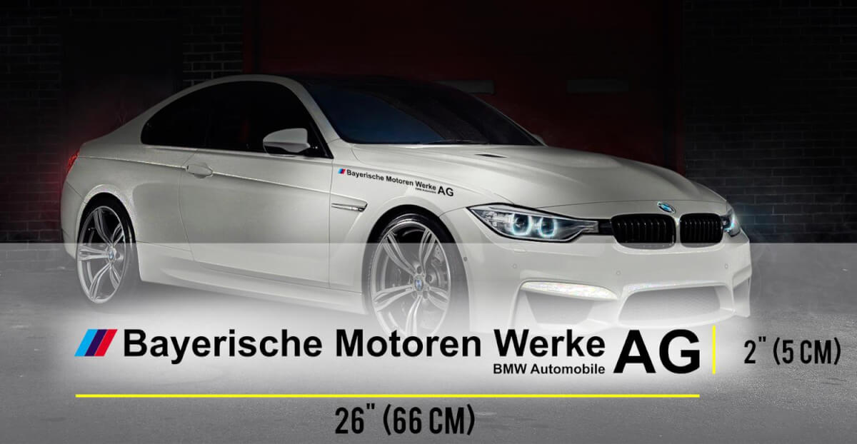 Adesivi laterali in vinile Bayerische Motoren Werke AG per BMW