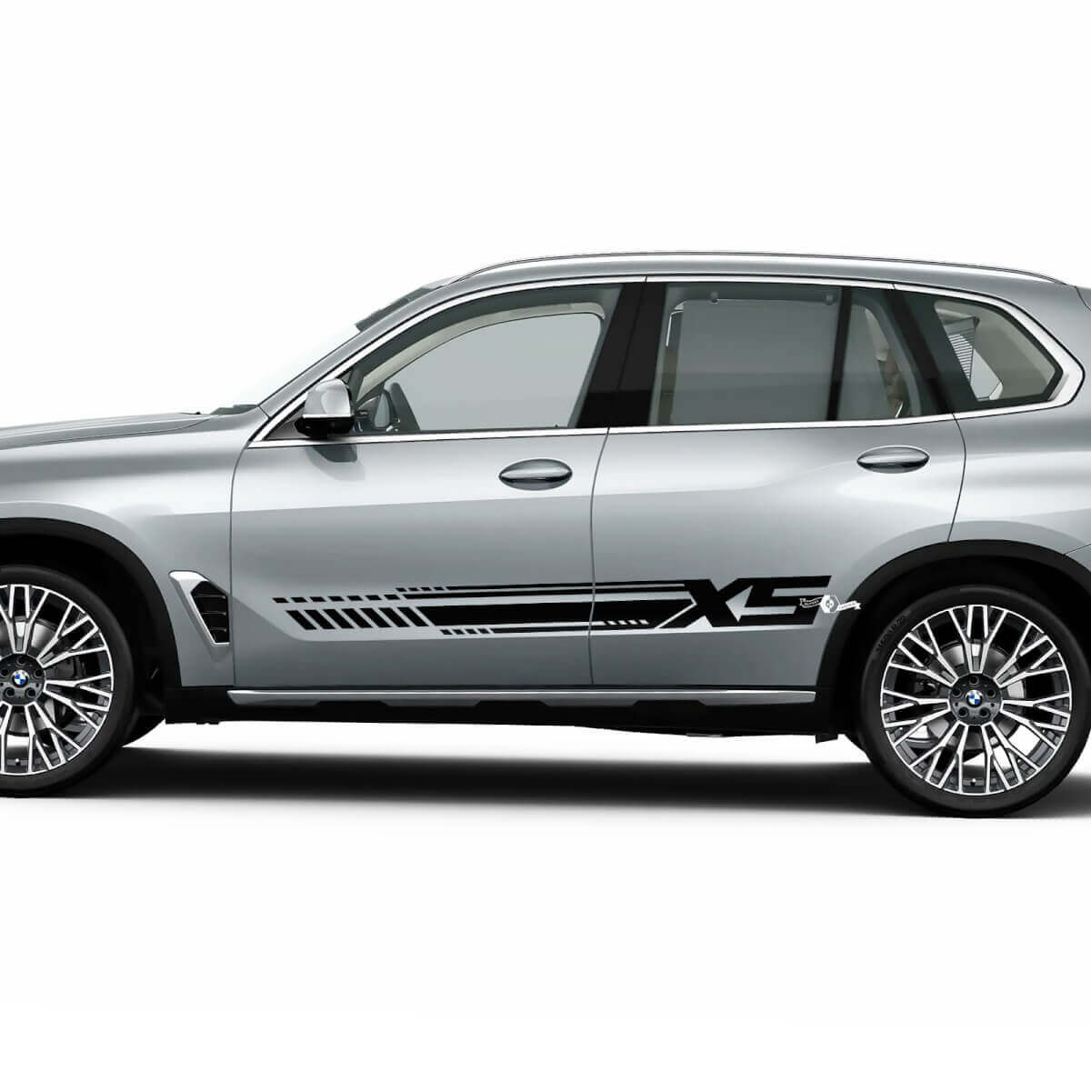 Kit di decalcomanie adesive per strisce laterali dinamiche da corsa per BMW X5 G05 - Grafica in vinile personalizzata
