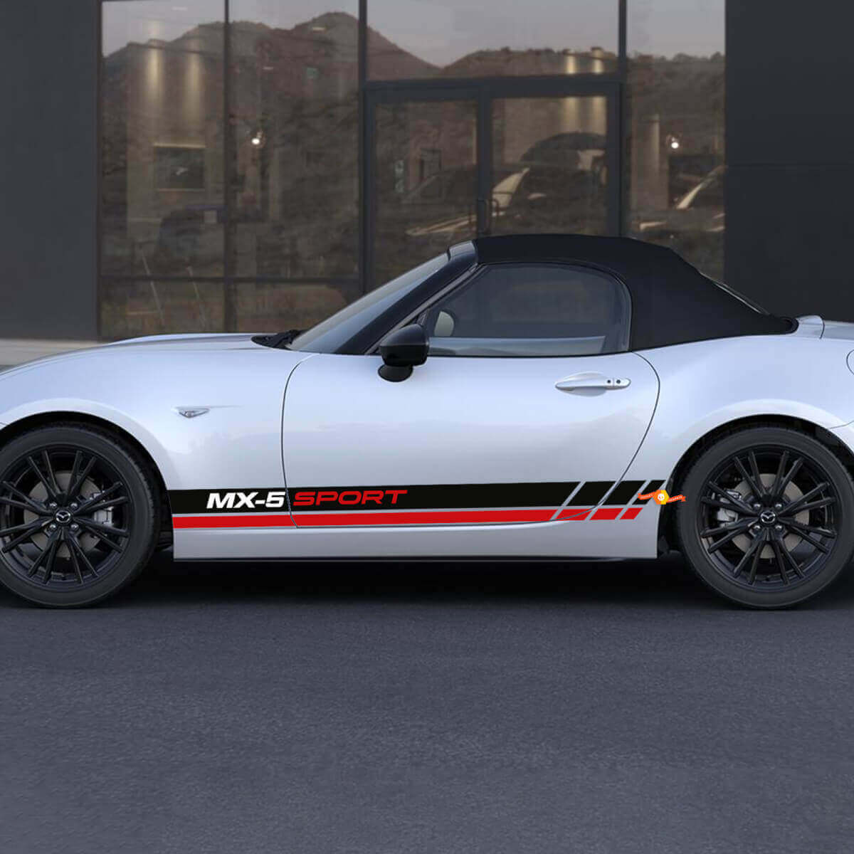 Kit di adesivi in vinile strisce laterali Sport MX-5 per Mazda MX-5 Miata