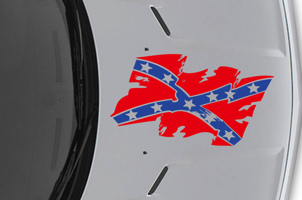 Adesivo in Vinile per Cofano Stile Bandiera Confederata General Lee per Auto