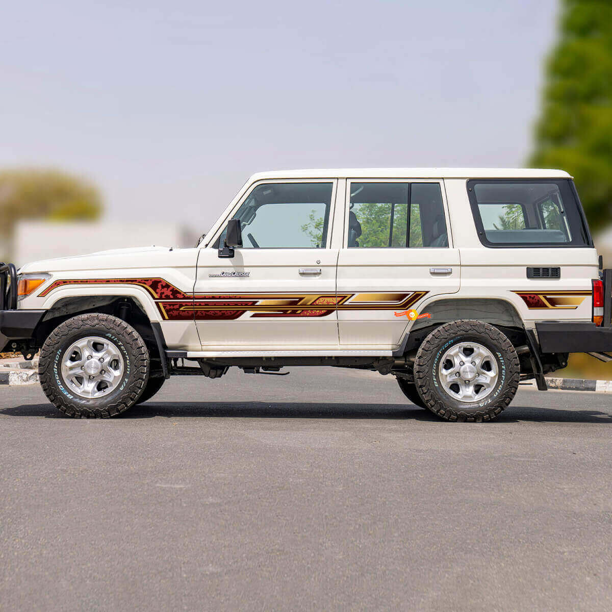 Kit Adesivi Grafica Strisce Laterali Retro Classiche 2 per Toyota Land Cruiser