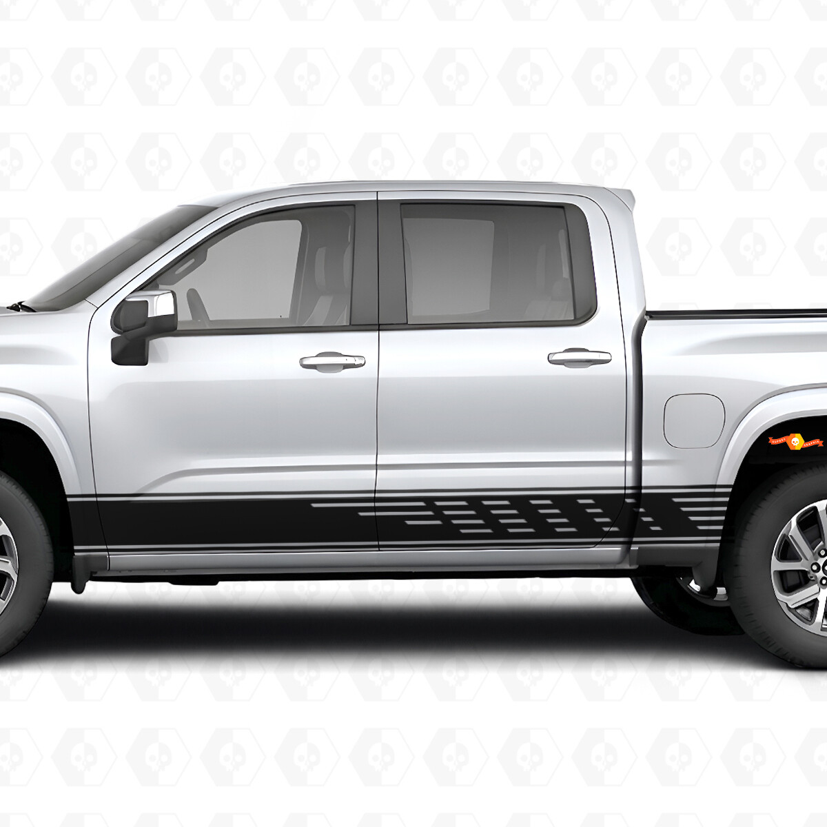 Strisce in Vinile a Fessura Sfalsata per Porta e Battitacco per Chevrolet Silverado 1500 Nuova Generazione 2027