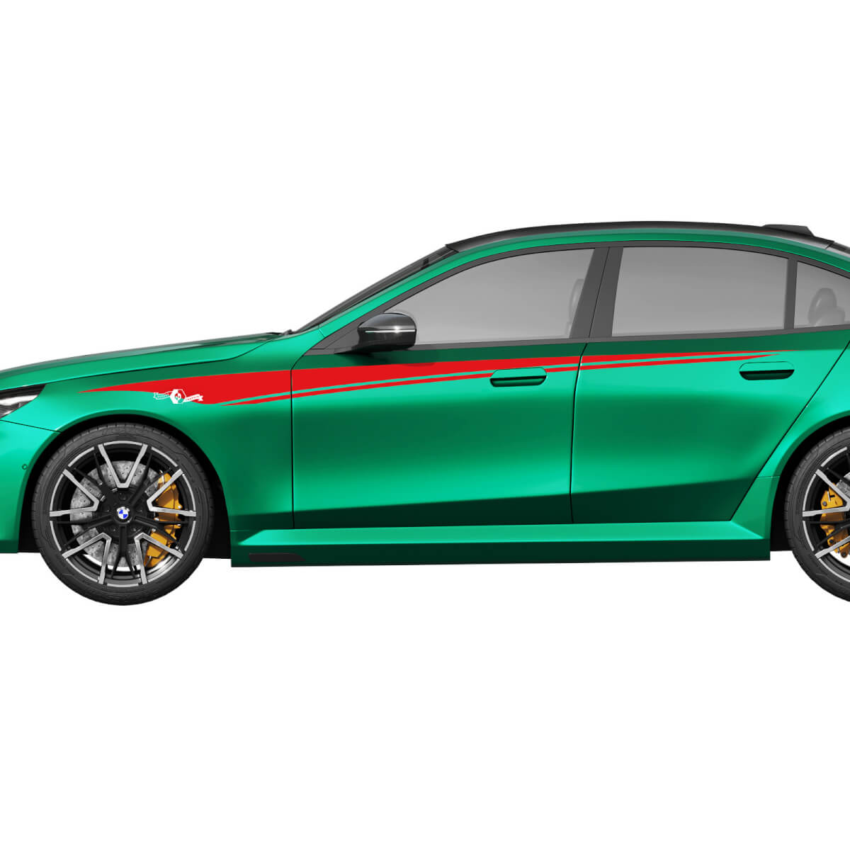 Kit decalcomanie strisce porte laterali per BMW Serie 5 G60 M5 G90 - Adesivi in ​​vinile SupDec Graphix
