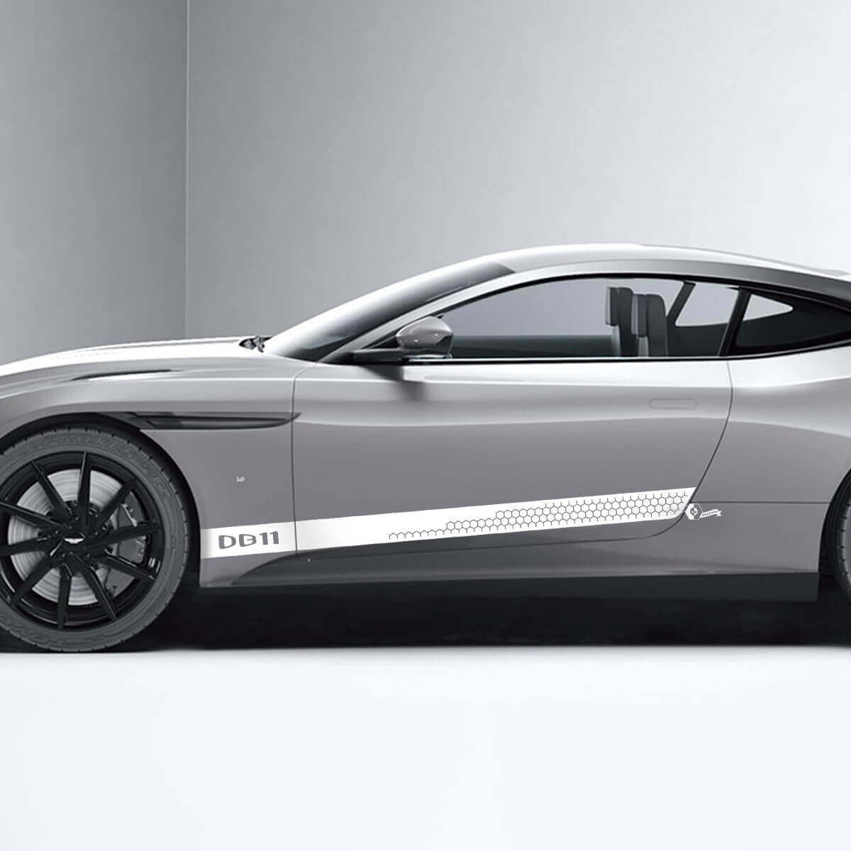 Adesivi in vinile a nido d'ape per porte laterali Aston Martin DB11
