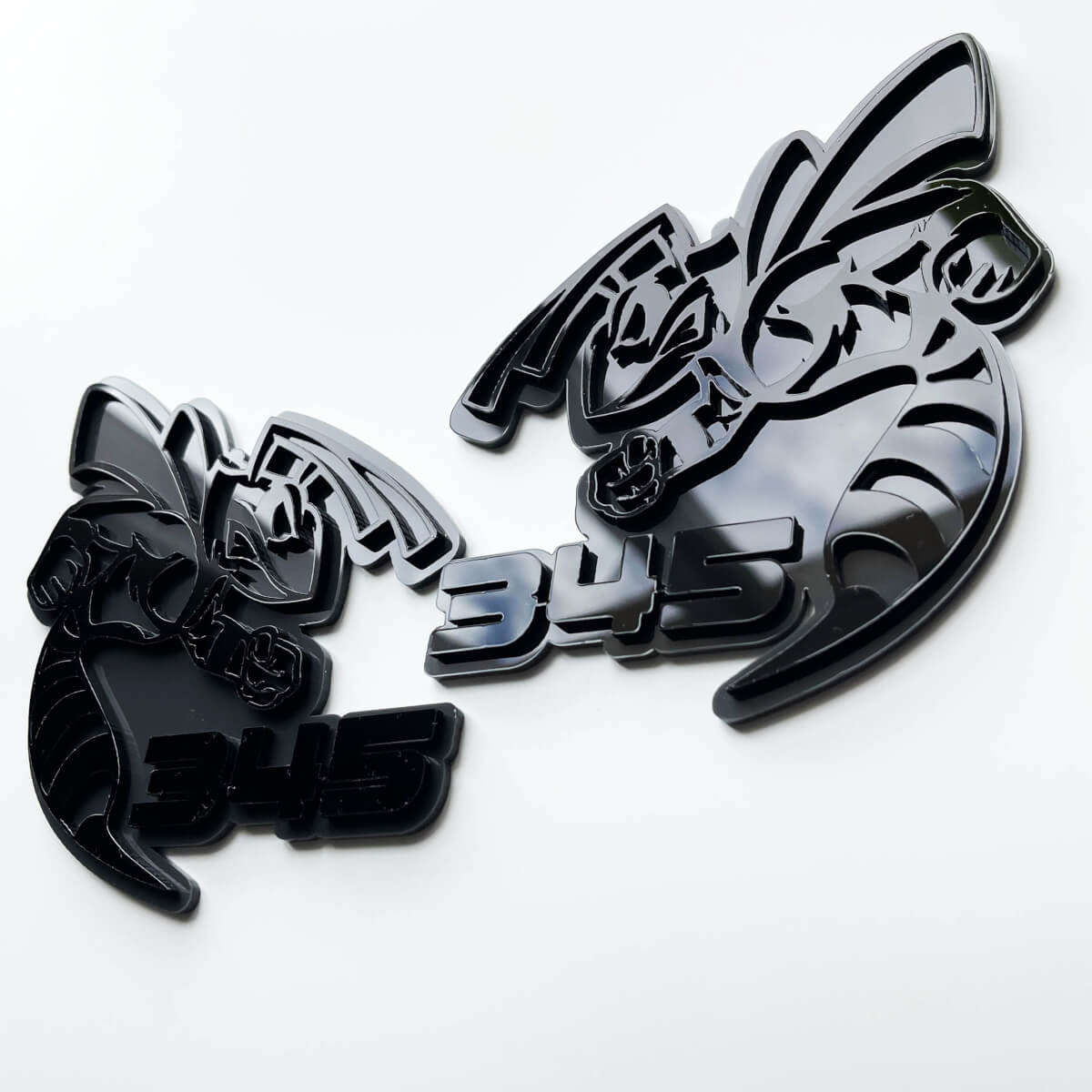 Distintivo 3D Hornet Bee 345 - Emblema distintivo parafango personalizzato per auto e camion

