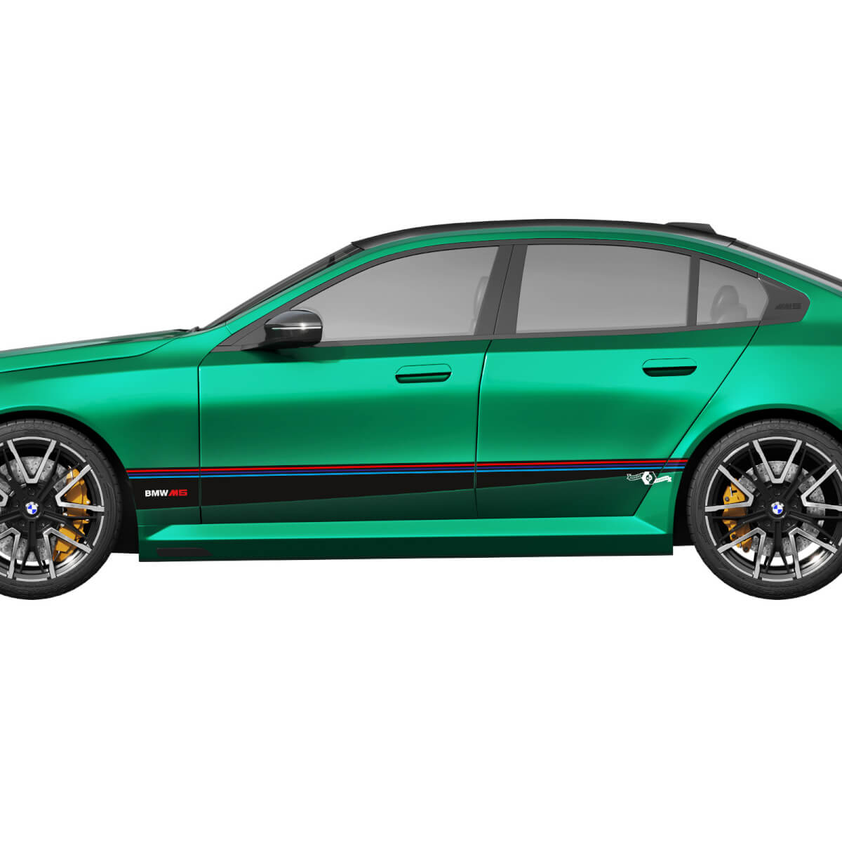 Kit decalcomanie racing strisce colori Side M per BMW Serie 5 G60 M5 G90 - Adesivi in ​​vinile SupDec Graphix
