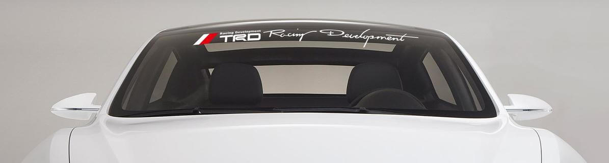 Adesivo in Vinile Banner Parabrezza in Stile TRD Racing Development per Toyota