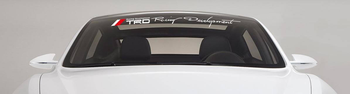 Adesivo in Vinile Banner Parabrezza in Stile TRD Racing Development per Toyota