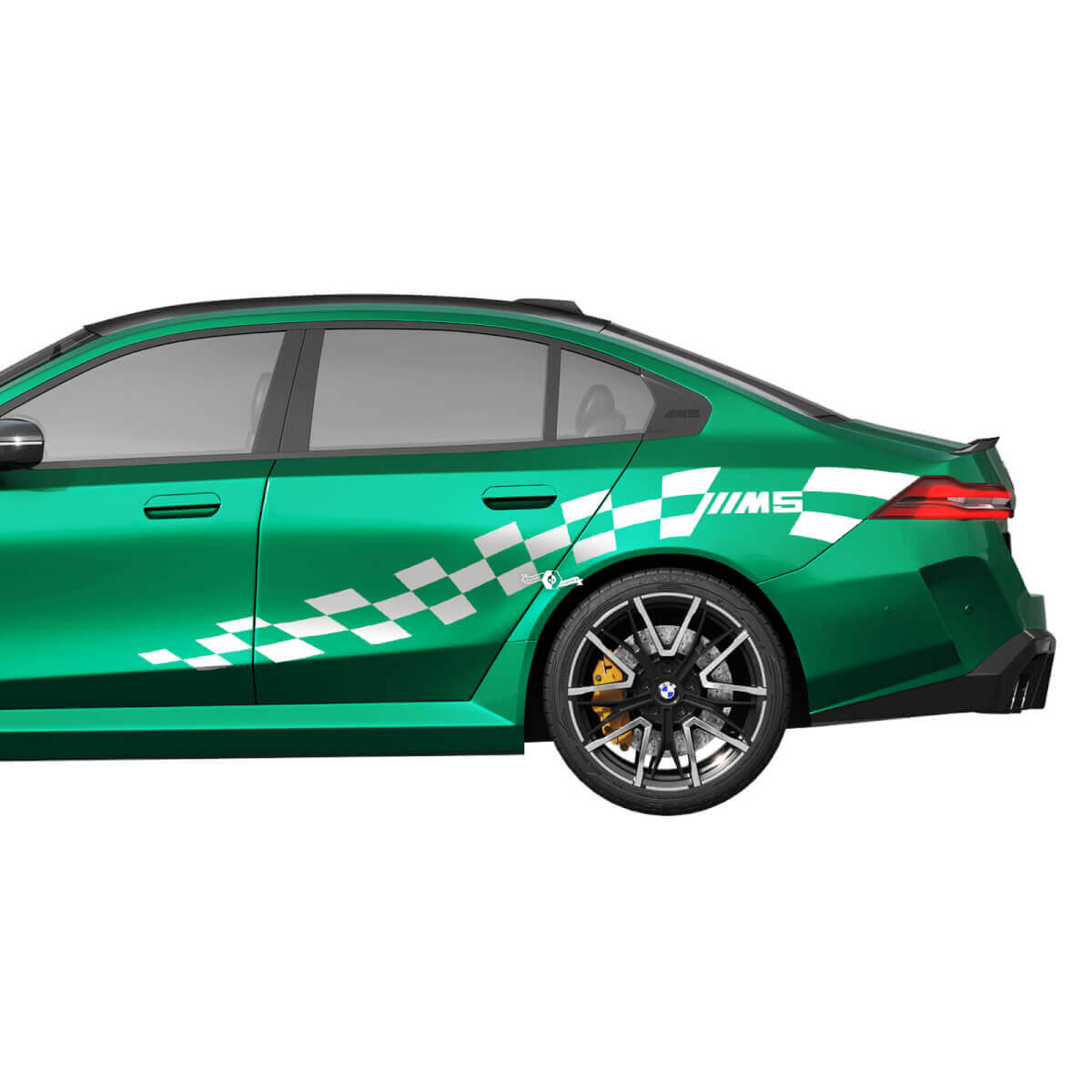 Kit decalcomanie racing a scacchi laterali M5 per BMW Serie 5 G60 M5 G90 - Adesivi in ​​vinile SupDec Graphix
