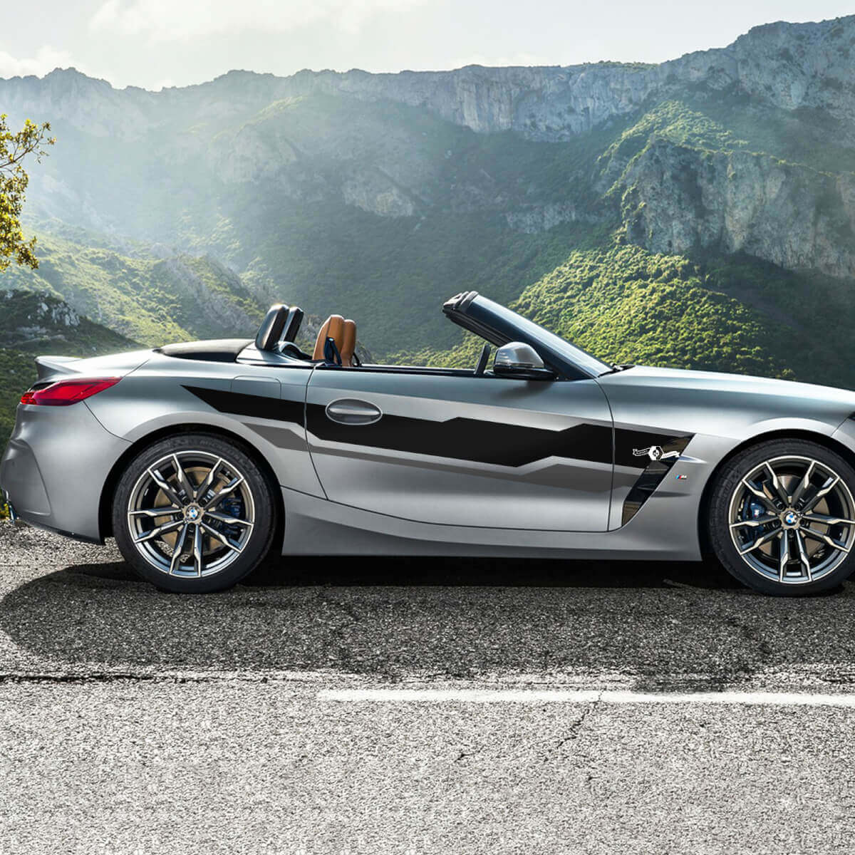 Adesivo decalcomania in vinile con strisce per porte laterali adatto alla BMW Z4
