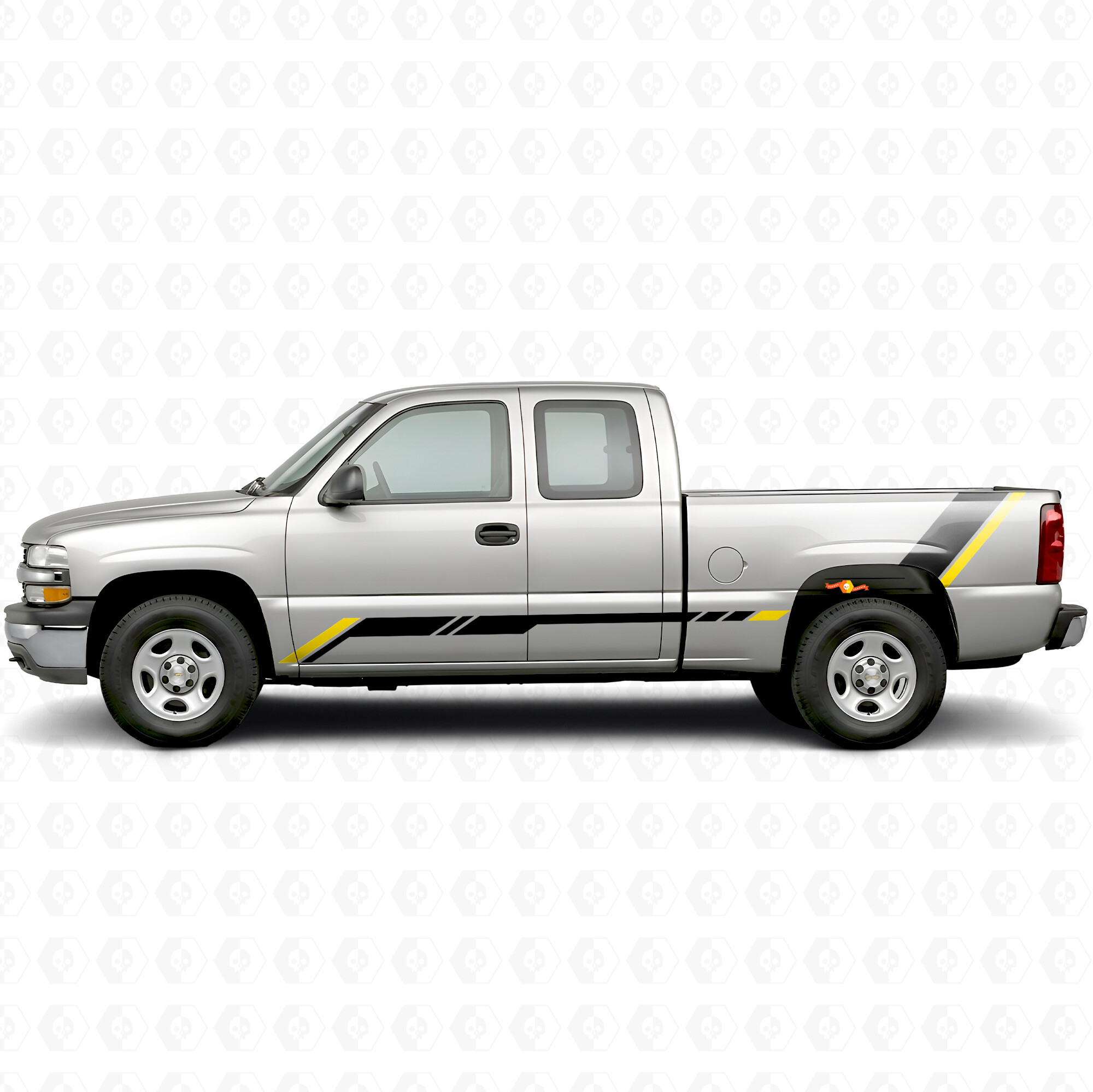 Strisce in Vinile Decorativo alzate per Porta e Fiancata per Chevrolet Silverado 1500 GMT800 1999-2007