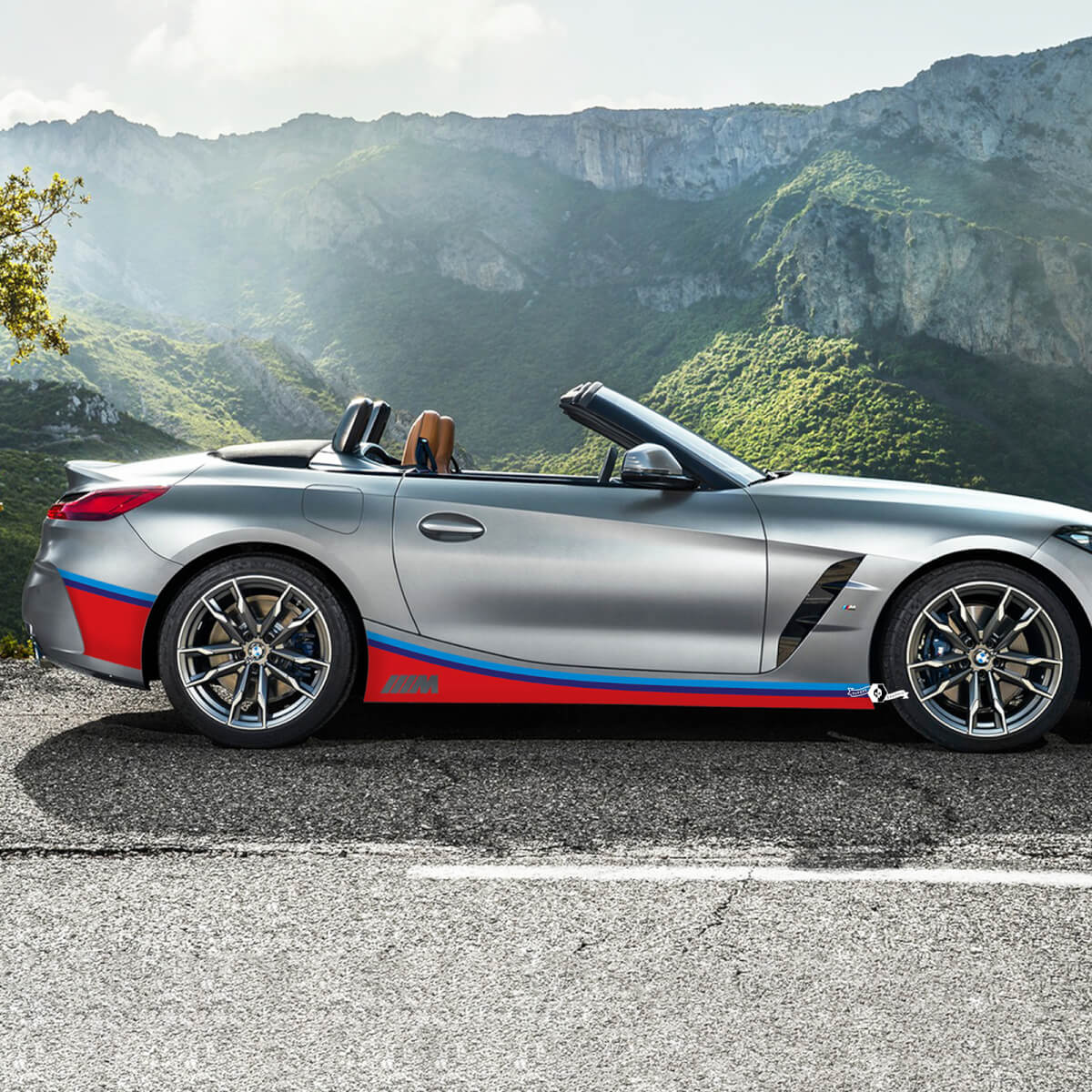 Adesivo decalcomania in vinile con strisce laterali sul pannello bilanciere M adatto per BMW Z4
