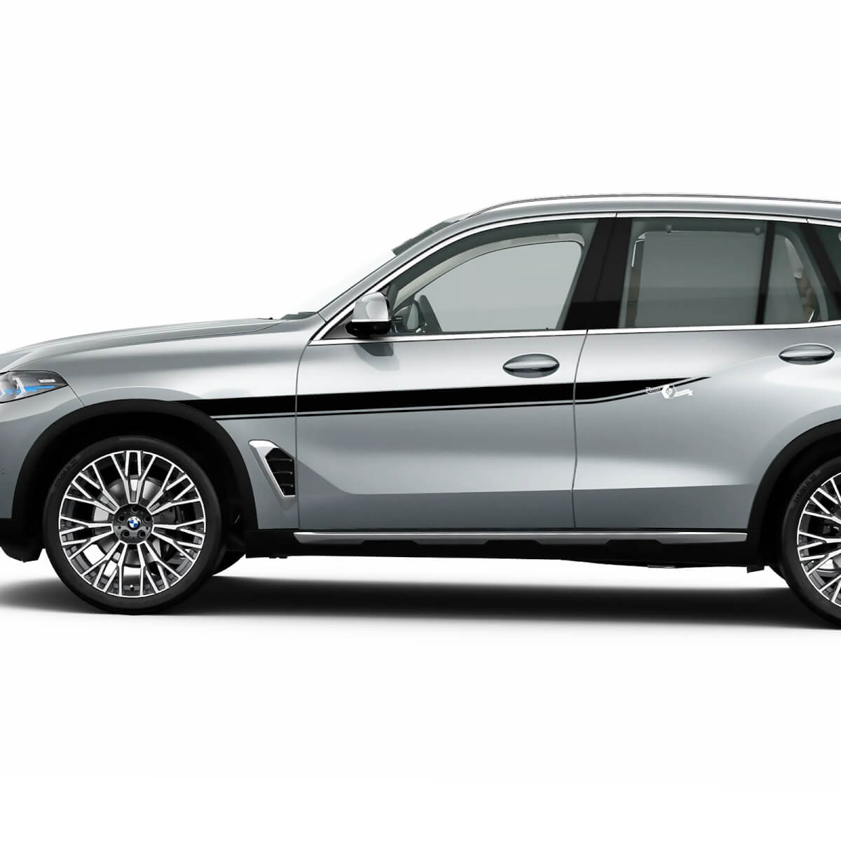 Kit di decalcomanie adesive per strisce laterali dinamiche da corsa per BMW X5 G05 - Grafica in vinile personalizzata
