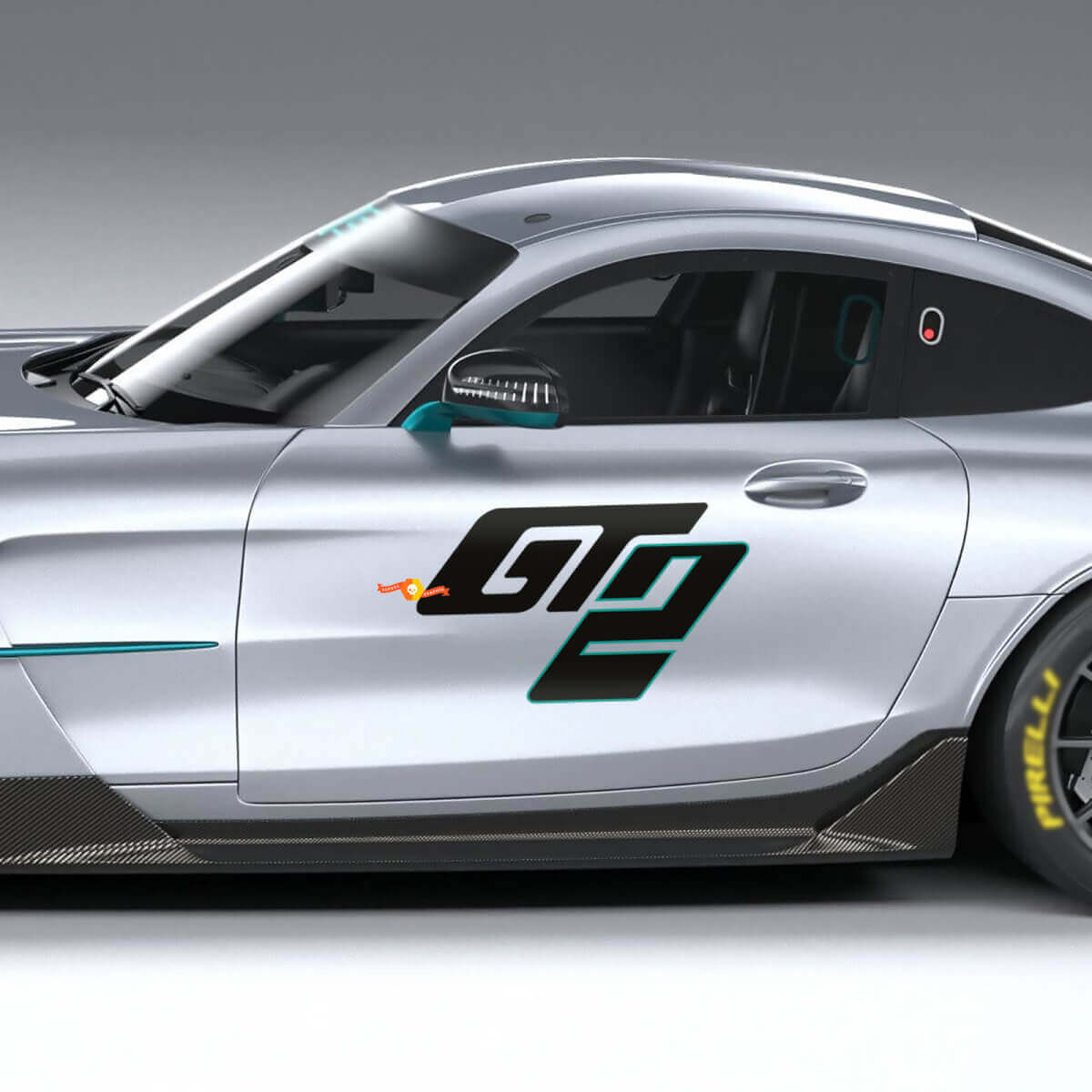 Adesivi in vinile per porta laterale GT2 per Mercedes-Benz AMG GT2