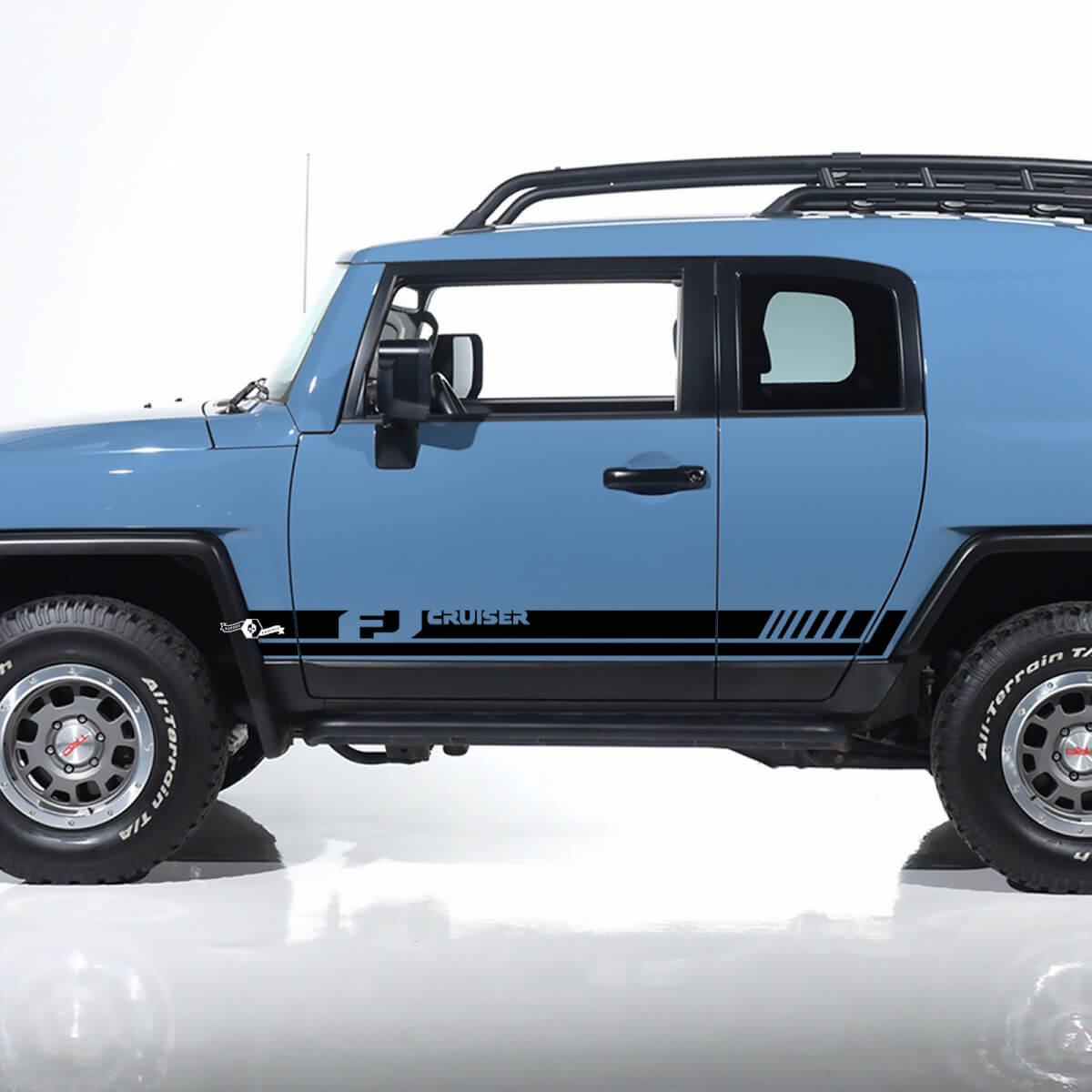 Toyota FJ Cruiser Side Door Stripes Decalcomanie Adesivi Grafica - Kit vinile personalizzato 2
