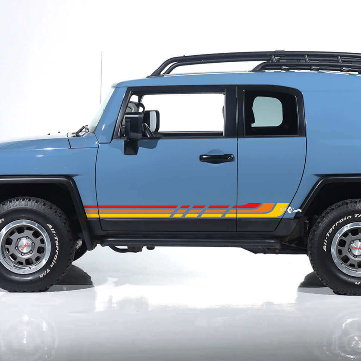 Kit Adesivi in Vinile a Strisce Laterali Stile Vintage per Toyota FJ Cruiser