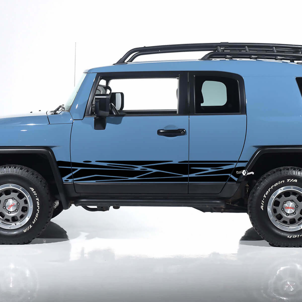 Toyota FJ Cruiser Side Door Stripes Decalcomanie Adesivi Grafica - Kit in vinile personalizzato
