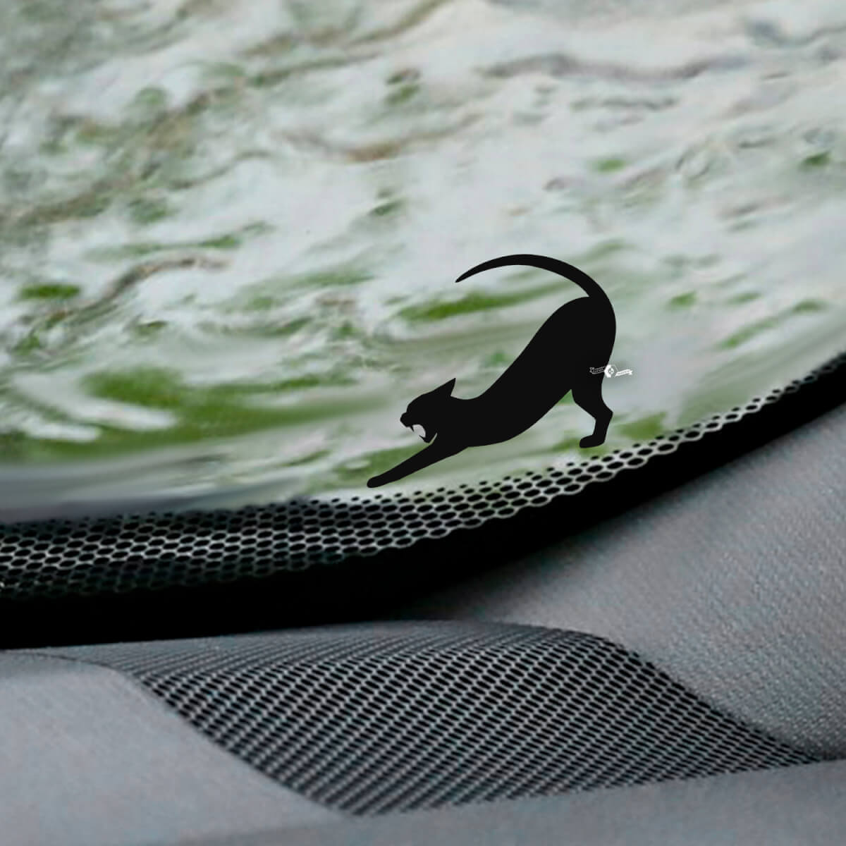 Decalcomania per angolo uovo di Pasqua per parabrezza Cat Pantera - grafica in vinile personalizzata
