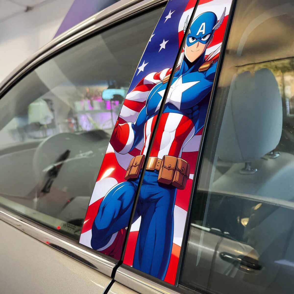 Adesivo per auto con decalcomania per auto in stile anime americano americano, grafica personalizzata in vinile per lo styling del veicolo
