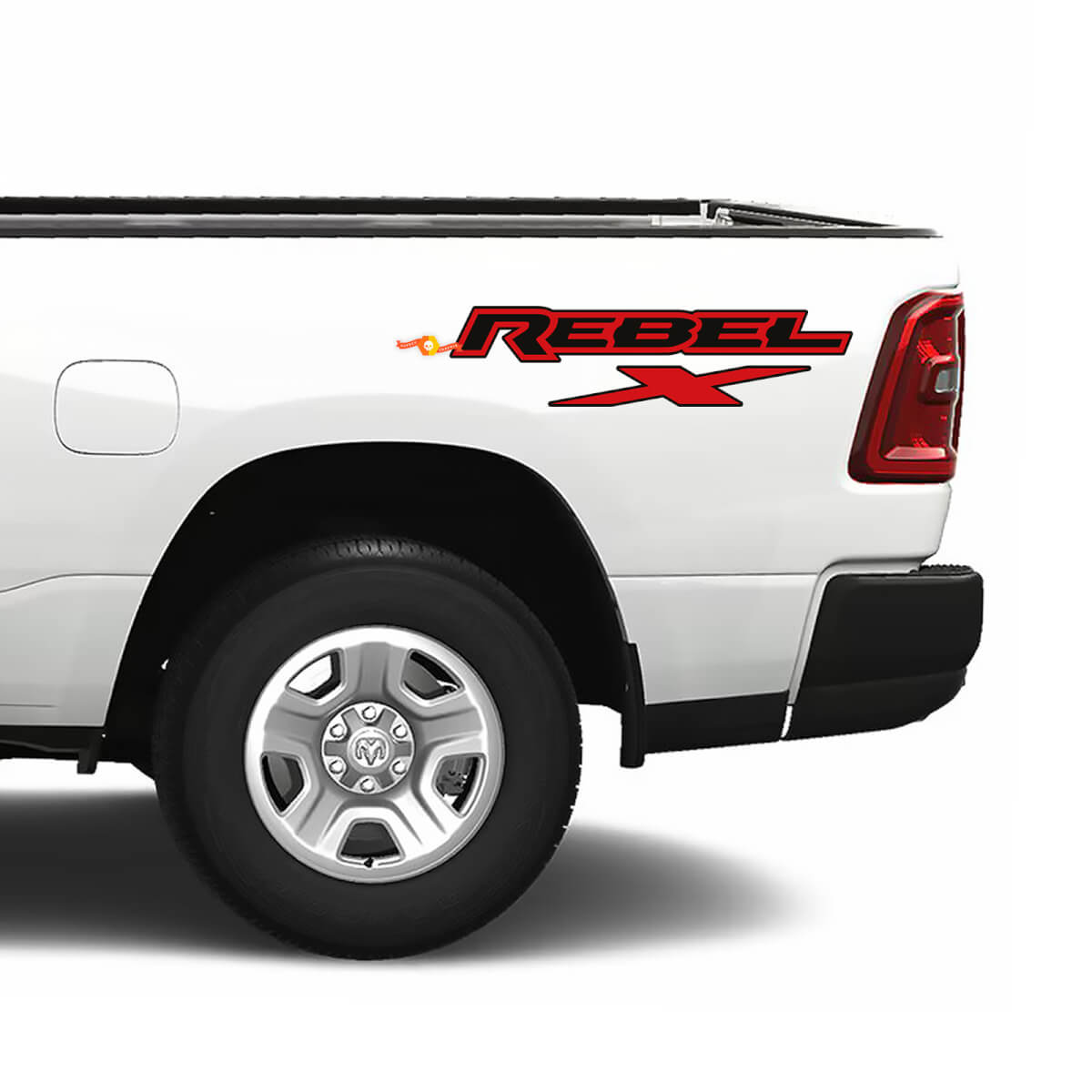 Dodge Ram 1500 Rebel X Bed Side Truck Decalcomania in vinile grafica 2 colori
