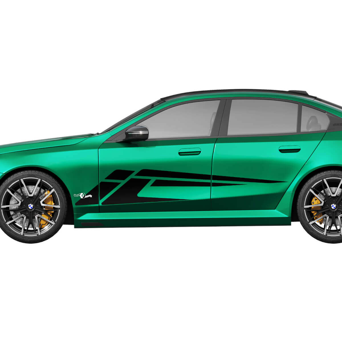 Kit decalcomanie da corsa a strisce moderne laterali per BMW Serie 5 G60 M5 G90 - Adesivi in ​​vinile SupDec Graphix
