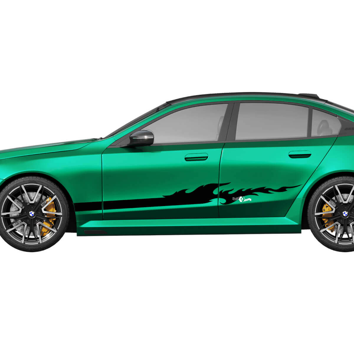 Kit decalcomanie strisce laterali Flame Racing per BMW Serie 5 G60 M5 G90 - Adesivi in ​​vinile SupDec Graphix

