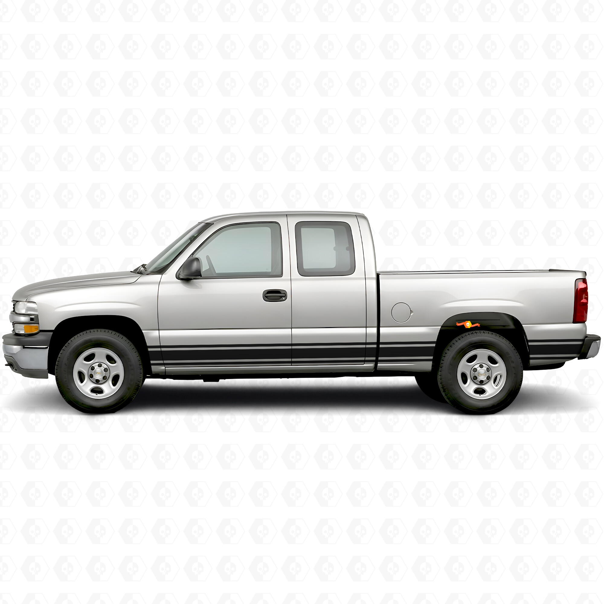 Strisce viniliche sottili accentate per porte e fiancate per Chevrolet Silverado 1500 GMT800 1999-2007