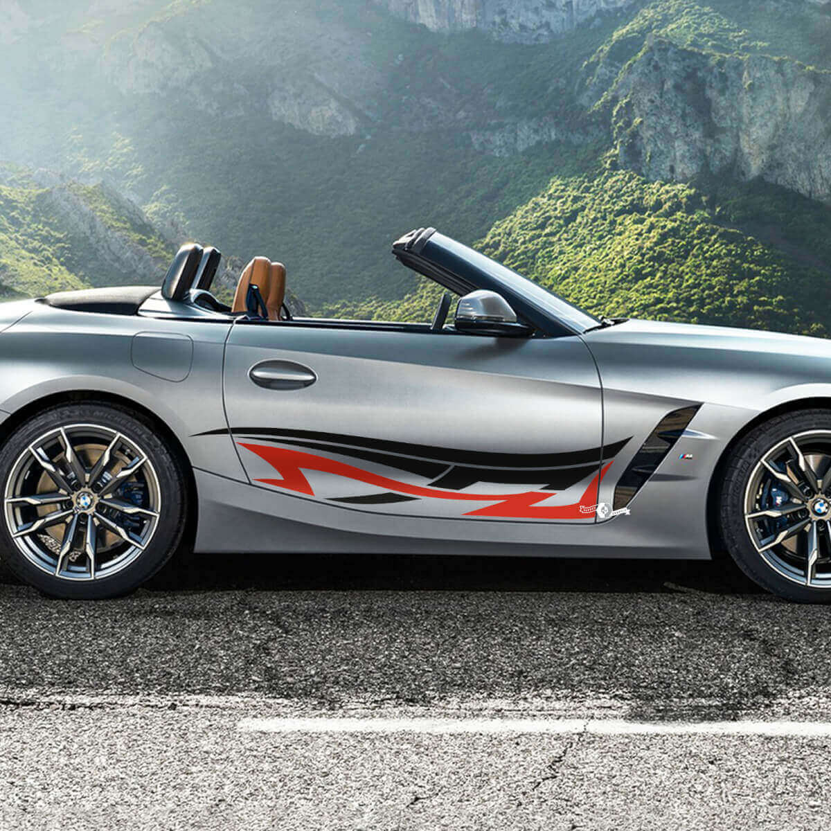 Adesivo in Vinile con Strisce Tribali per Porta Laterale per BMW Z4