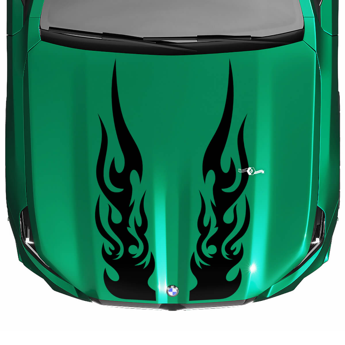 Decalcomania per cofano a quadretti L Stripes Racing per BMW Serie 5 G60 M5 G90
