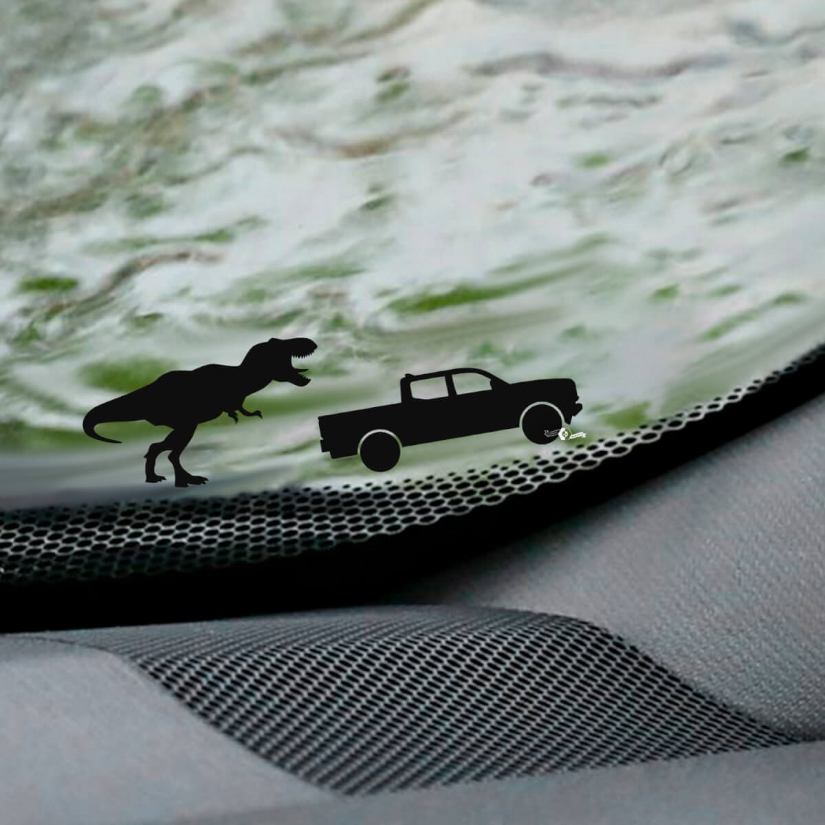 Decalcomania per angolo uovo di Pasqua per parabrezza T-Rex Toyota Tacoma - grafica in vinile personalizzata
